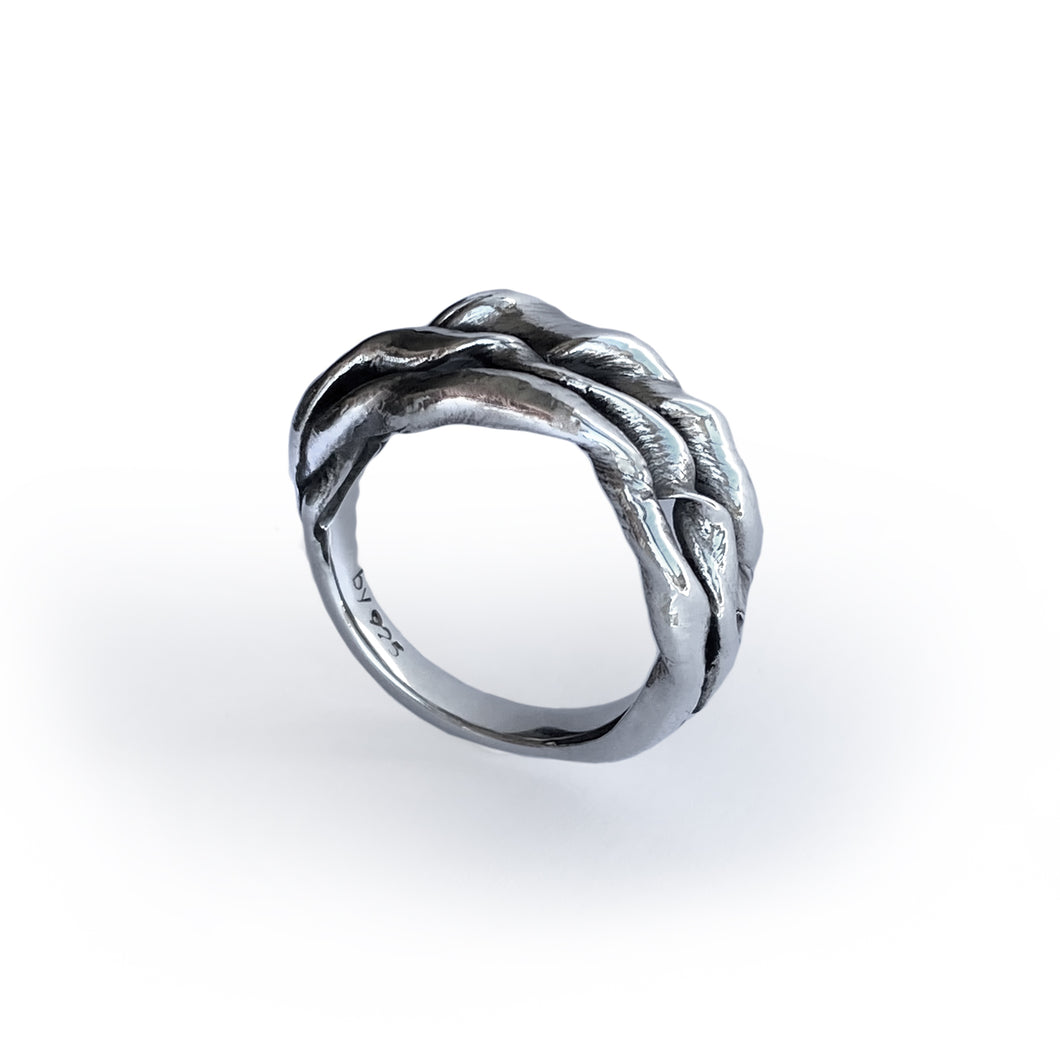 ShinyWave V3 -Unika-fingerring i Sterling sølv